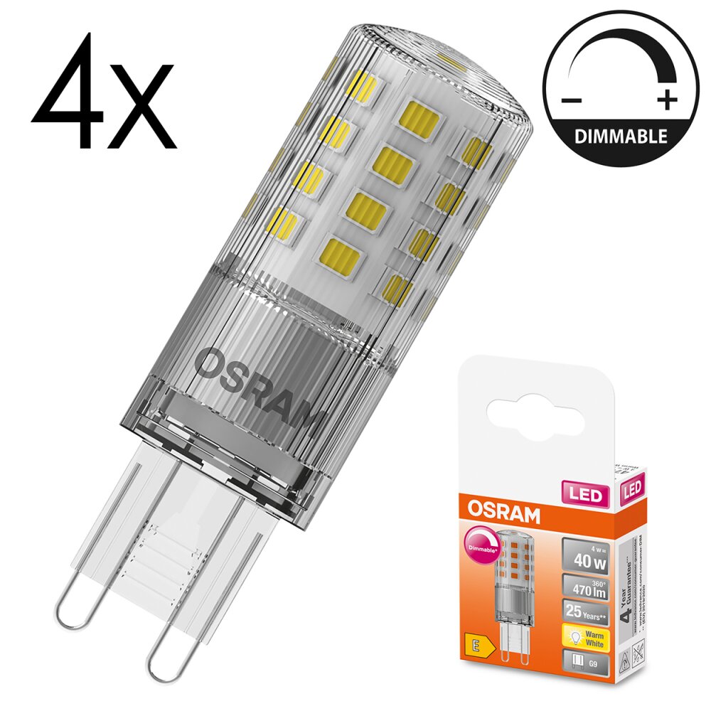 LED G9 4er Set 4 Watt 2700 Kelvin 470 Lumen main product photo