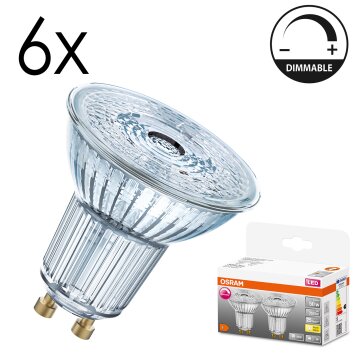 LED GU10 6er Set 4,5 Watt 2700 Kelvin 350 Lumen LED GU10 6er Set 4,5 Watt 2700 Kelvin 350 Lumen