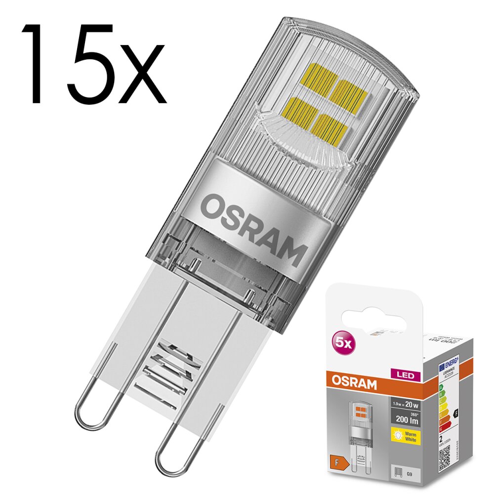 LED G9 15er Set 1,9 Watt 2700 Kelvin 200 Lumen main product photo