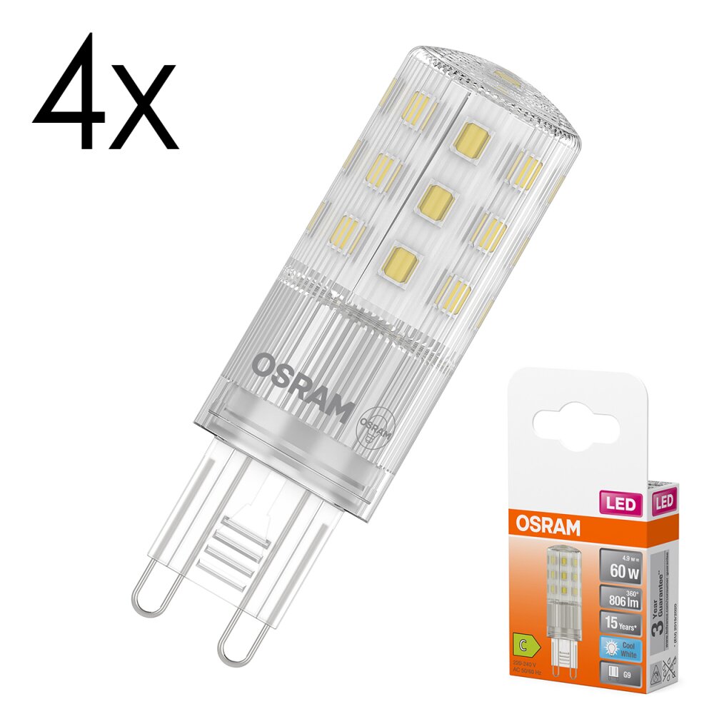 LED G9 4er Set 4,9 Watt 4000 Kelvin 806 Lumen main product photo