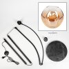 Ripoll Stehleuchte Glas 20 cm Schwarz, 1-flammig