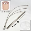 Soungou Stehleuchte 15 cm Nickel-Matt, Schwarz, Weiß, 3-flammig