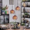 Koyoto Hängeleuchte Glas 20 cm Klar, Kupferfarben, 3-flammig