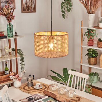 Barcos Hängeleuchte 35 cm Braun, Naturfarben, 1-flammig