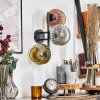Ripoll Wandleuchte Glas 15 cm Chrom, Gold, Klar, Kupferfarben, Rauchfarben, 3-flammig