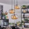 Apedo Hängeleuchte Glas 30 cm Bernsteinfarben, 3-flammig