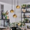 Ripoll Hängeleuchte Glas 15 cm Gold, Klar, 3-flammig
