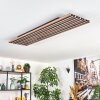 Tandragee Deckenpanel LED Holzoptik, Schwarz, 1-flammig
