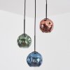 Ripoll Hängeleuchte Glas 15 cm Blau, Grün, Kupferfarben, 3-flammig