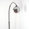Ripoll Stehleuchte Glas 20 cm Schwarz, 1-flammig