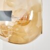 Ripoll Wandleuchte Glas 15 cm Bernsteinfarben, Klar, Rauchfarben, 3-flammig