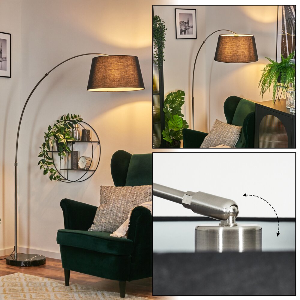 Bassagoda Stehleuchte 45 cm Nickel-Matt, Schwarz, 1-flammig main product photo
