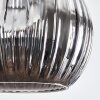 Ripoll Hängeleuchte Glas 15 cm Chrom, Rauchfarben, 3-flammig