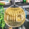 Ripoll Hängeleuchte Glas 15 cm Gold, Klar, 3-flammig
