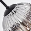 Ripoll Hängeleuchte Glas 15 cm Chrom, Klar, Rauchfarben, 3-flammig