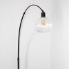 Ripoll Bogenstehlampe Glas 20 cm Schwarz, 1-flammig