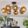 Ripoll Deckenleuchte Glas 15 cm Gold, Klar, 7-flammig