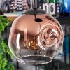 Ripoll Hängeleuchte Glas 15 cm Klar, Kupferfarben, 4-flammig