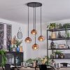 Ripoll Hängeleuchte Glas 15 cm Klar, Kupferfarben, 4-flammig