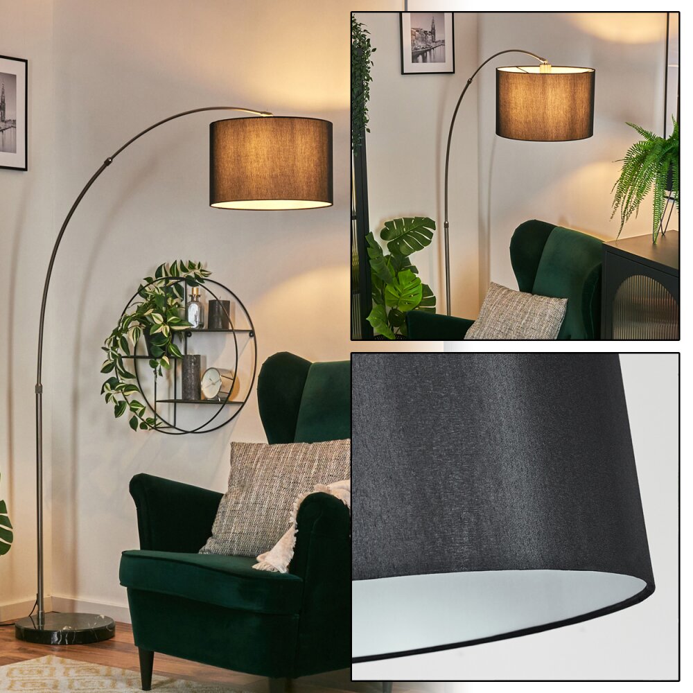 Soungou Stehleuchte 38 cm Nickel-Matt, Schwarz, 1-flammig main product photo
