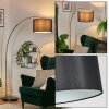 Soungou Stehleuchte 38 cm Nickel-Matt, Schwarz, 1-flammig