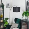 Soungou Stehleuchte 38 cm Nickel-Matt, Schwarz, 1-flammig