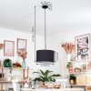Bassagoda Hängeleuchte 35 cm Schwarz, Weiß, 1-flammig
