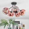 Ripoll Deckenleuchte Glas 15 cm Klar, Kupferfarben, 5-flammig