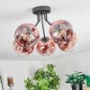 Ripoll Deckenleuchte Glas 15 cm Klar, Kupferfarben, 5-flammig