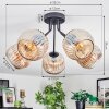 Ripoll Deckenleuchte Glas 15 cm Bernsteinfarben, 5-flammig