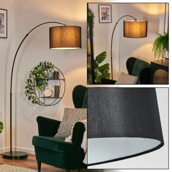 Soungou Stehleuchte 38 cm Chrom, Schwarz, 1-flammig