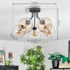 Ripoll Deckenleuchte Glas 15 cm Bernsteinfarben, Klar, 5-flammig