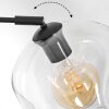 Ripoll Bogenlampe Glas 25 cm Schwarz, 1-flammig