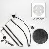 Ripoll Stehleuchte Glas 25 cm Schwarz, 1-flammig