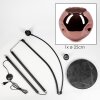 Ripoll Stehleuchte Glas 25 cm Schwarz, 1-flammig