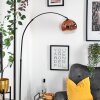 Ripoll Stehleuchte Glas 25 cm Schwarz, 1-flammig