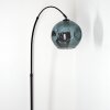 Ripoll Stehleuchte Glas 25 cm Schwarz, 1-flammig