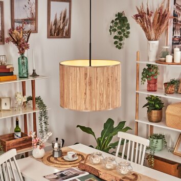 Bongal Hängeleuchte 40 cm Braun, Naturfarben, 1-flammig