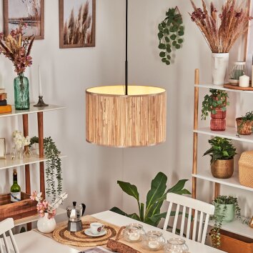 Bongal Hängeleuchte 35 cm Braun, Naturfarben, 1-flammig
