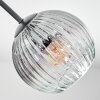 Ripoll Deckenleuchte Glas 15 cm Klar, Rauchfarben, 5-flammig