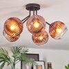 Ripoll Deckenleuchte Glas 15 cm Klar, Kupferfarben, 5-flammig