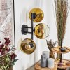 Koyoto Wandleuchte Glas 15 cm Gold, Klar, 3-flammig