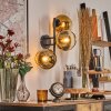 Koyoto Wandleuchte Glas 15 cm Gold, Klar, 3-flammig