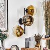 Koyoto Wandleuchte Glas 15 cm Gold, Klar, 3-flammig