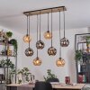 Ripoll Hängeleuchte Glas 20 cm Naturfarben, Schwarz, 8-flammig