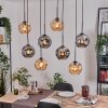Ripoll Hängeleuchte Glas 20 cm Naturfarben, Schwarz, 8-flammig
