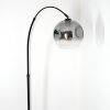 Ripoll Bogenstehlampe Glas 25 cm Schwarz, 1-flammig