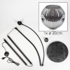 Ripoll Stehleuchte Glas 20 cm Schwarz, 1-flammig