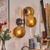 Koyoto Wandleuchte Glas 15 cm Gold, 3-flammig
