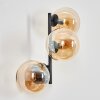 Gastor Wandleuchte Glas 15 cm Bernsteinfarben, 3-flammig